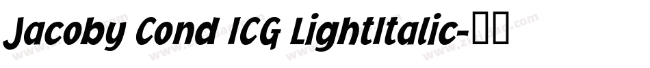 Jacoby Cond ICG LightItalic字体转换